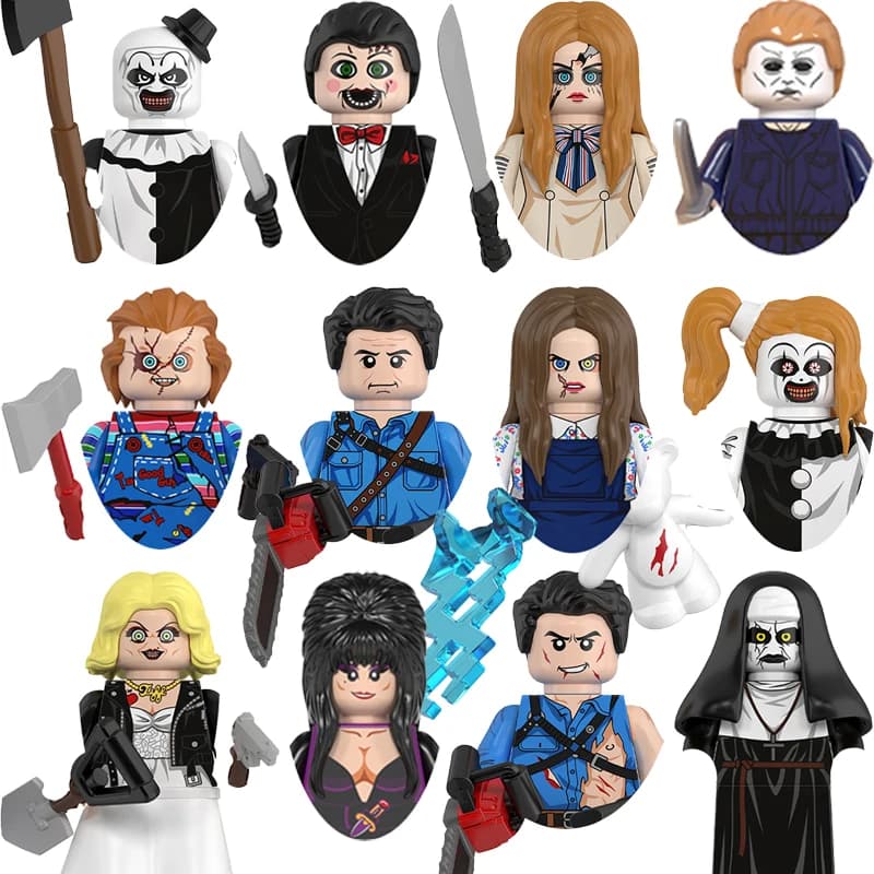 Nuovi Mattoncini da Costruzione di Halloween, Personaggi Mini di Terrifier Death Megan, Giocattoli e Regali per Bambini e Adulti