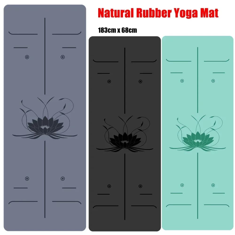 Tappetino yoga in gomma naturale modello loto professionale tappetino yoga PU materiale ambientale sport Pilates Reformer 183 cm * 68 cm * 5 mm