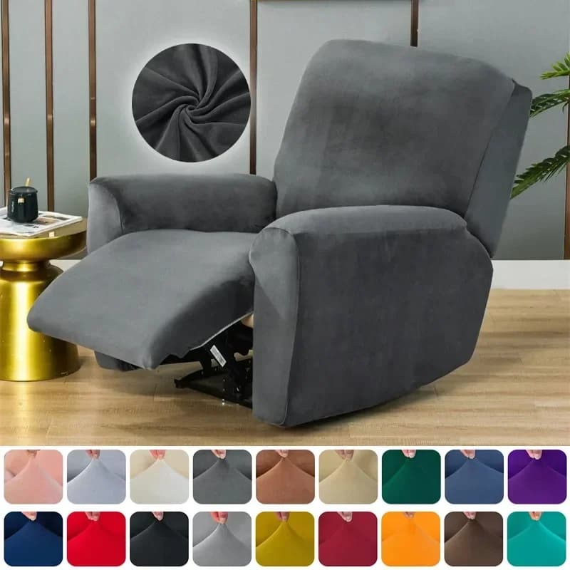 1 seat Velvet reclining sofa lining Elastic reclining armchair Lining for soft non-slip sofa relaxation 1 place