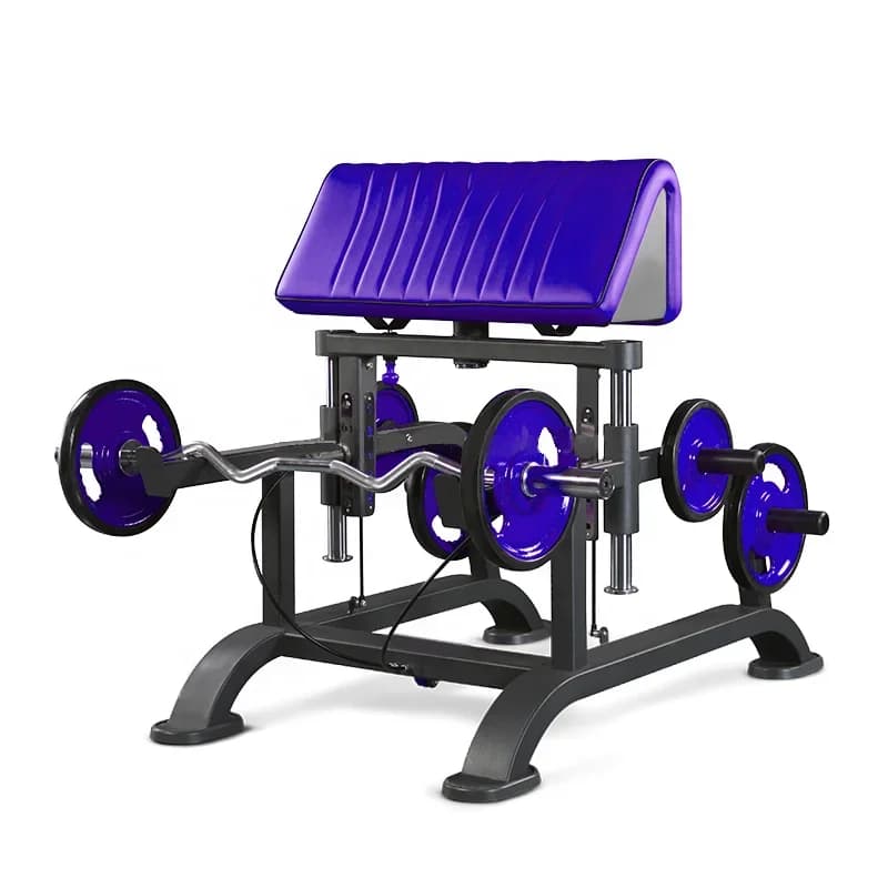 Gym equipment Weight lifting plate Adjustable curling bench for loaded muscle training