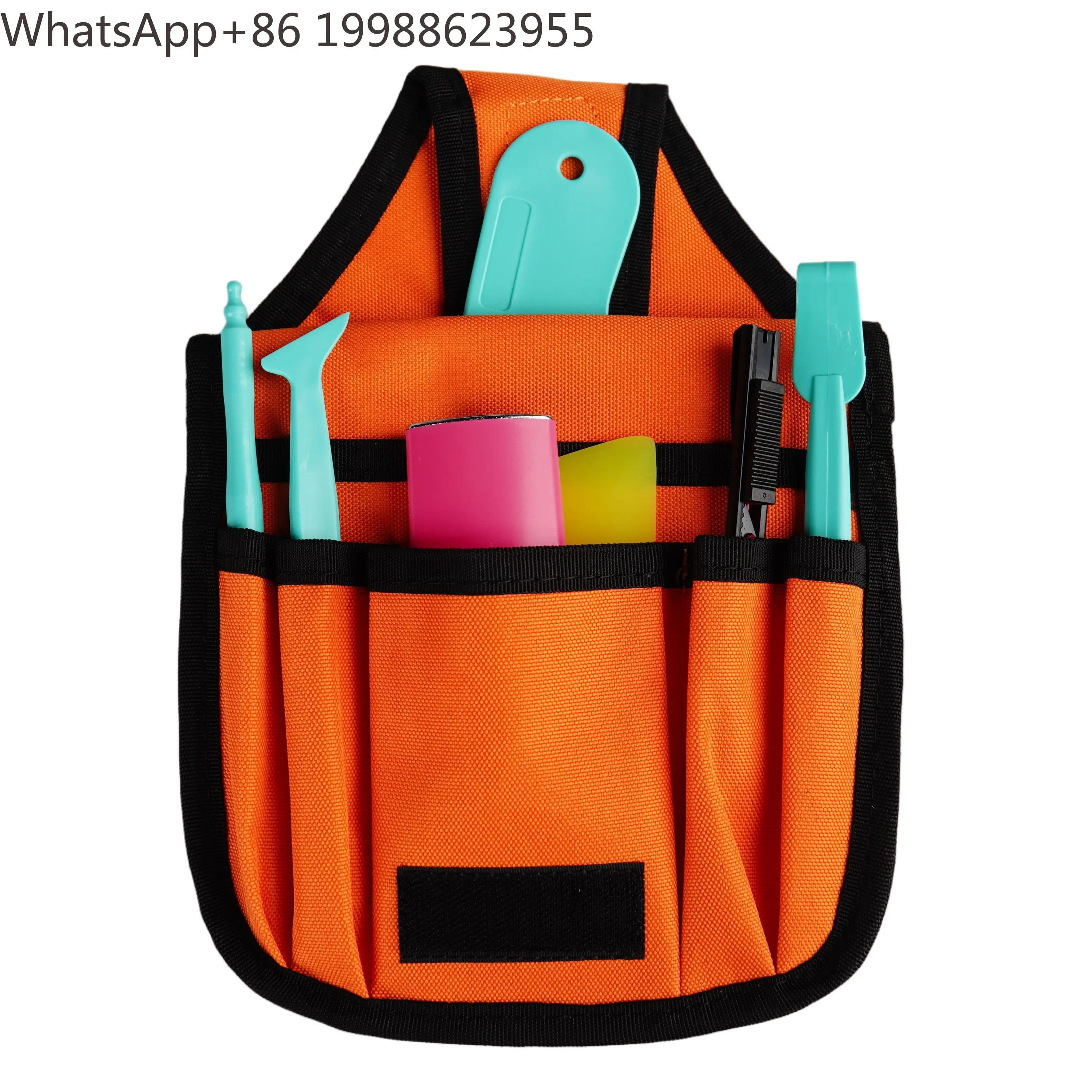Professional Vinyl Wrap Tool Bag Pouch Waterproof Waist Bag for Car Wrapping Installers with Squeegee & Cutter Holder