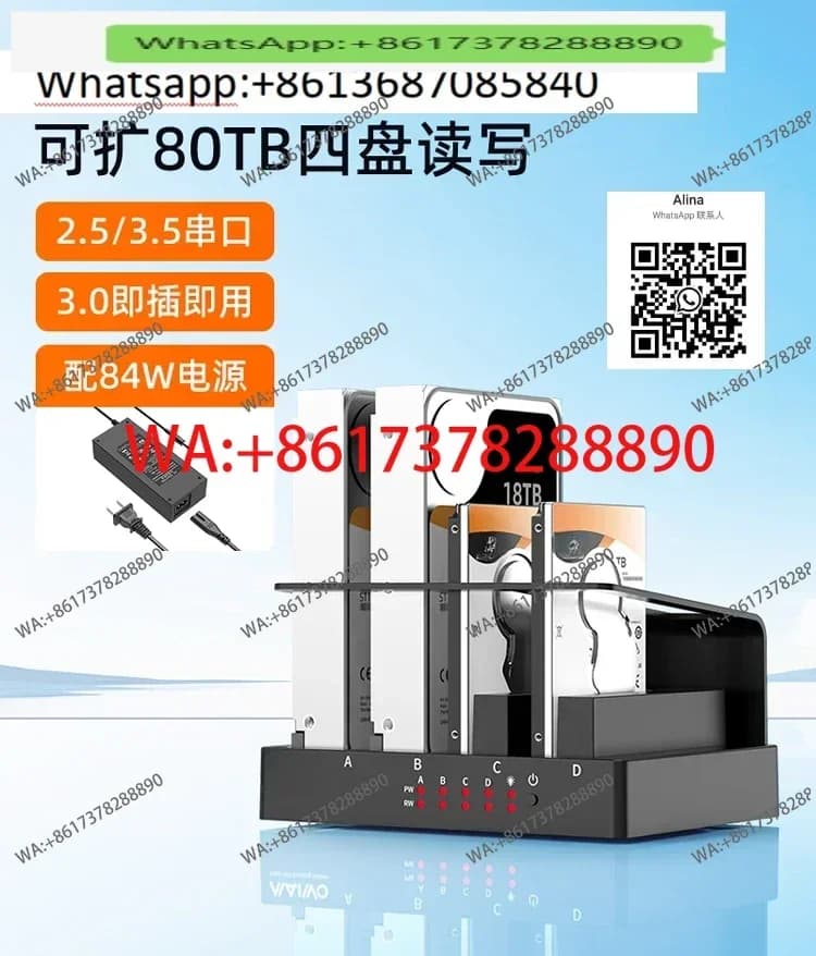 K305B Enclosure Esterno per HDD Mobile da 3,5 Pollici, Case Esterno per Disco Rigido/SSD da Scrivania