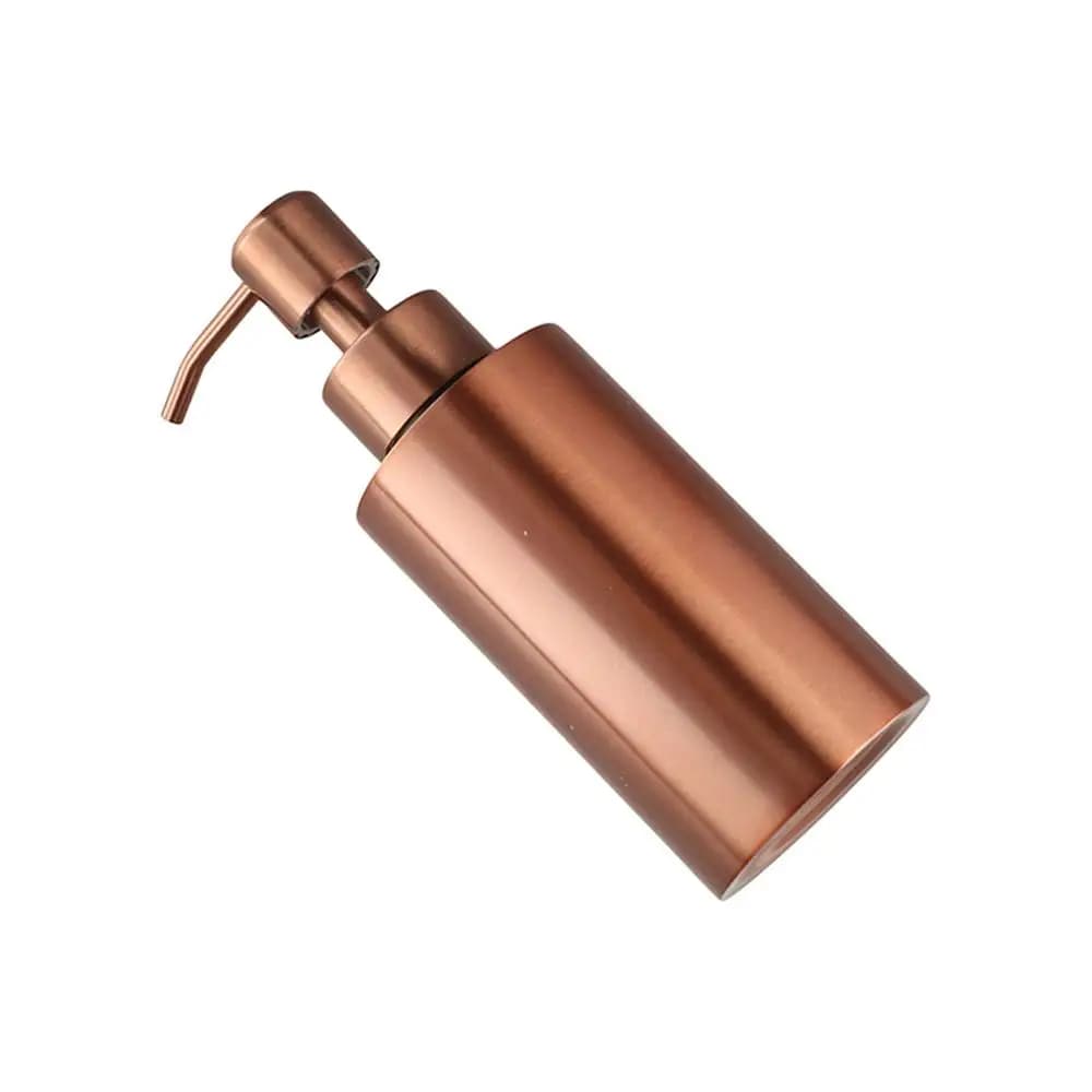 Stainless Steel Soap Dispenser Metal Pump Rose Gold Lotion Pump Manually Pressing Refillable Bottles Hand Sanitizer Bottle