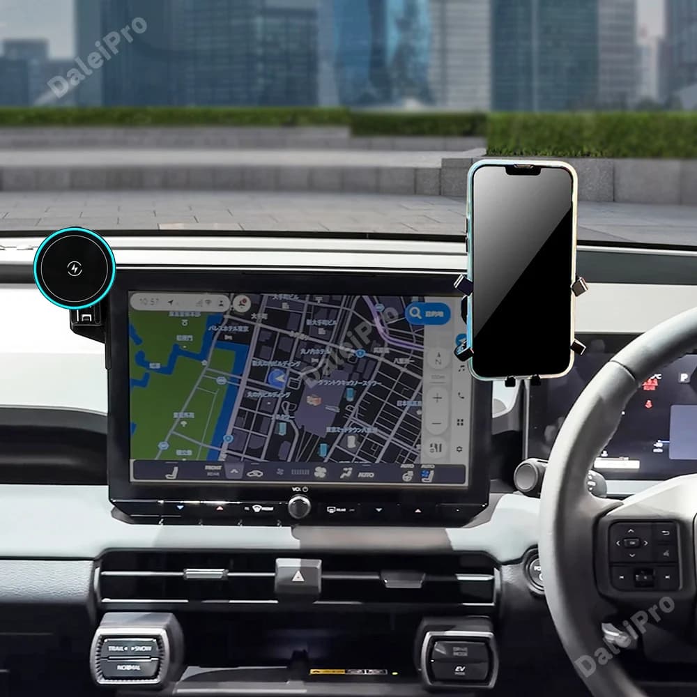 For 2026 2027 Toyota Rav4 Dual Phone Holder Wireless Charger Phone Mount Qi Phone Charger Mount Screen Fixed Base RHD LHD