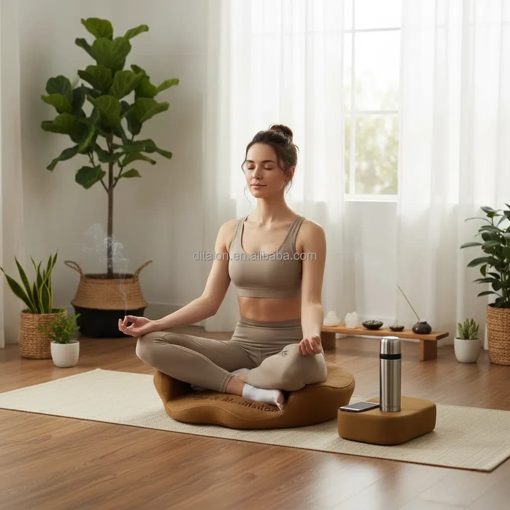 hot saltErgonomic Meditation Cushion Memory Foam Seat Support Cushion for Yoga Mindfulness Relaxation Eco Friendly Material