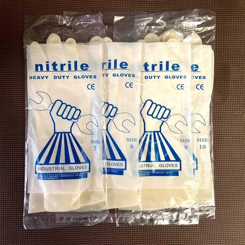 Guanti in Nitrile Impermeabili per Pulizie Domestiche, Resistenti, Senza Lattice, per Lavori Domestici