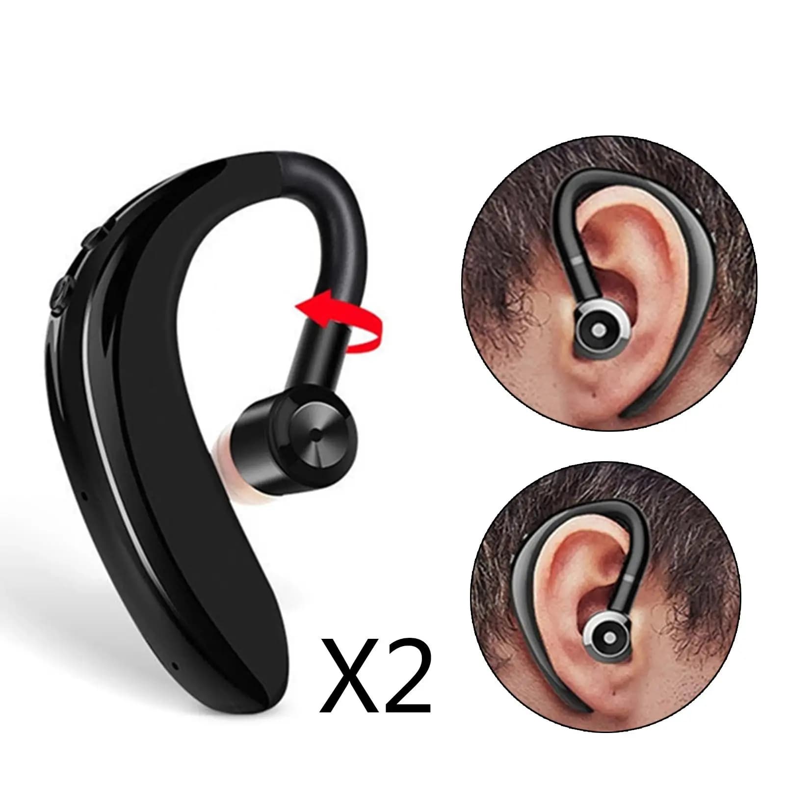 Bluetooth Headphones with Noise Cancellation Wireless Headphones with Single Headphone for Office Driving Meetings by Car