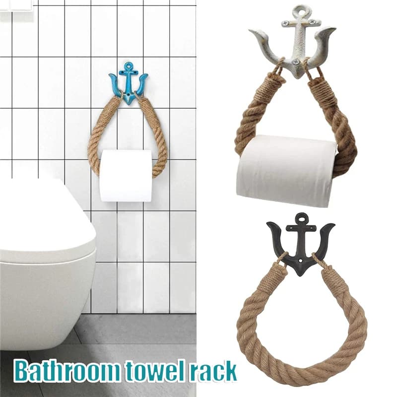 Porta carta igienica Hemps Rope Vintage innovativo portarotolo per bagno asciugamano tenda cappotto asciugamano appeso casa Hotel