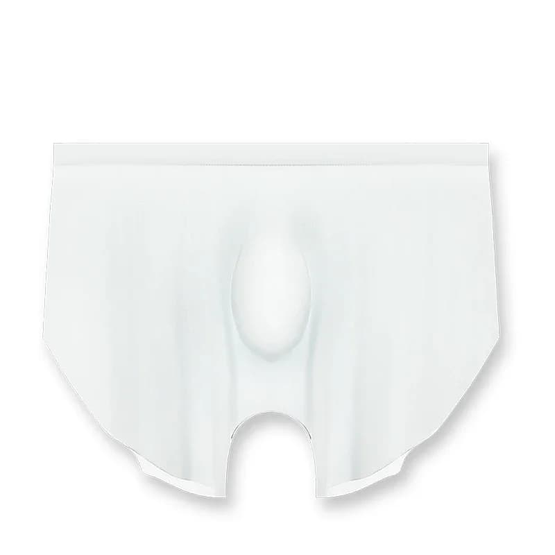 5PCS Men's ice - silk seamless underwear. It features a 3D - stamping four - corner boxer - short design, which is thin and suit