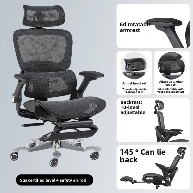 Ergonomic Gaming Chair Computer Office Chair Comfortable Home Desk Chair with Lumbar Cushion