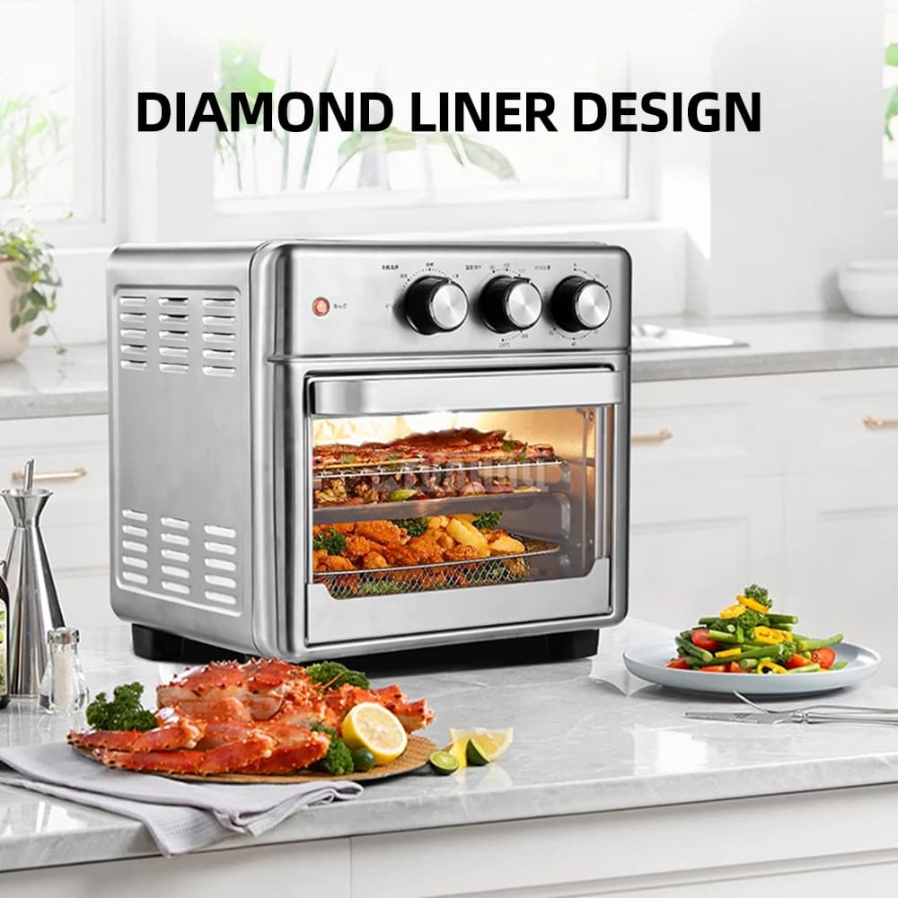 Smart Air Fryer Electric Fryer domestic oven 3 baking trays Fryer with visible window Horno De Mesa