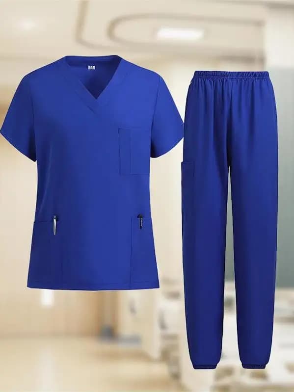 Elastic Quick-Dry Operating Room Gown Set for Men And Women Brush Hand Work Uniform Cotton 100% Moisture Wicking Surgical Iso...