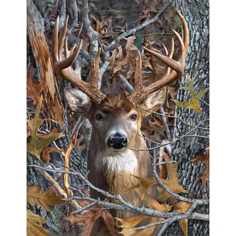 Diamond Cross Stitch Painted Deer in the Forest 5D DIY Diamond Embroidery Rhinestone Painting Diamond Painting