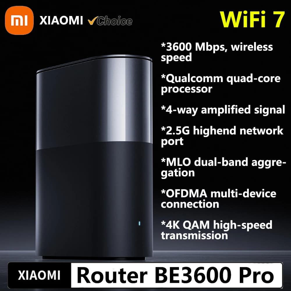 Nuovo router Xiaomi BE3600 Pro WiFi 7 Dual-Band Qualcomm quad-core Accelerazione di gioco 3570Mbps Dual WAN LAN Mesh Ripetitore di rete