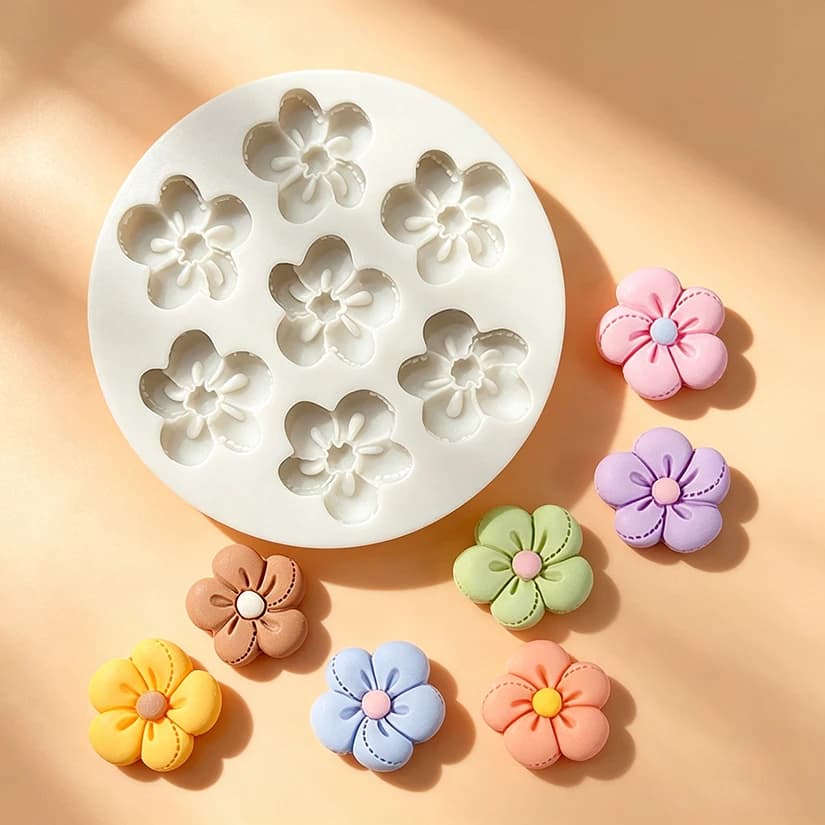 Flower Rose Silicone Sugarcraft Mold Resin Tools Chocolate Cupcake Baking Fondant Cake Decorating Tools