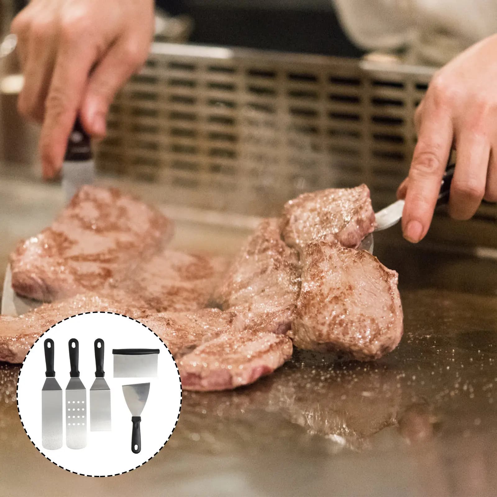 Set di 5 Paletta per Pizza in Acciaio Inossidabile, Paletta da Forno, Sollevatore, Vassoio di Trasferimento, Utensile da Cucina, Accessorio per Forno