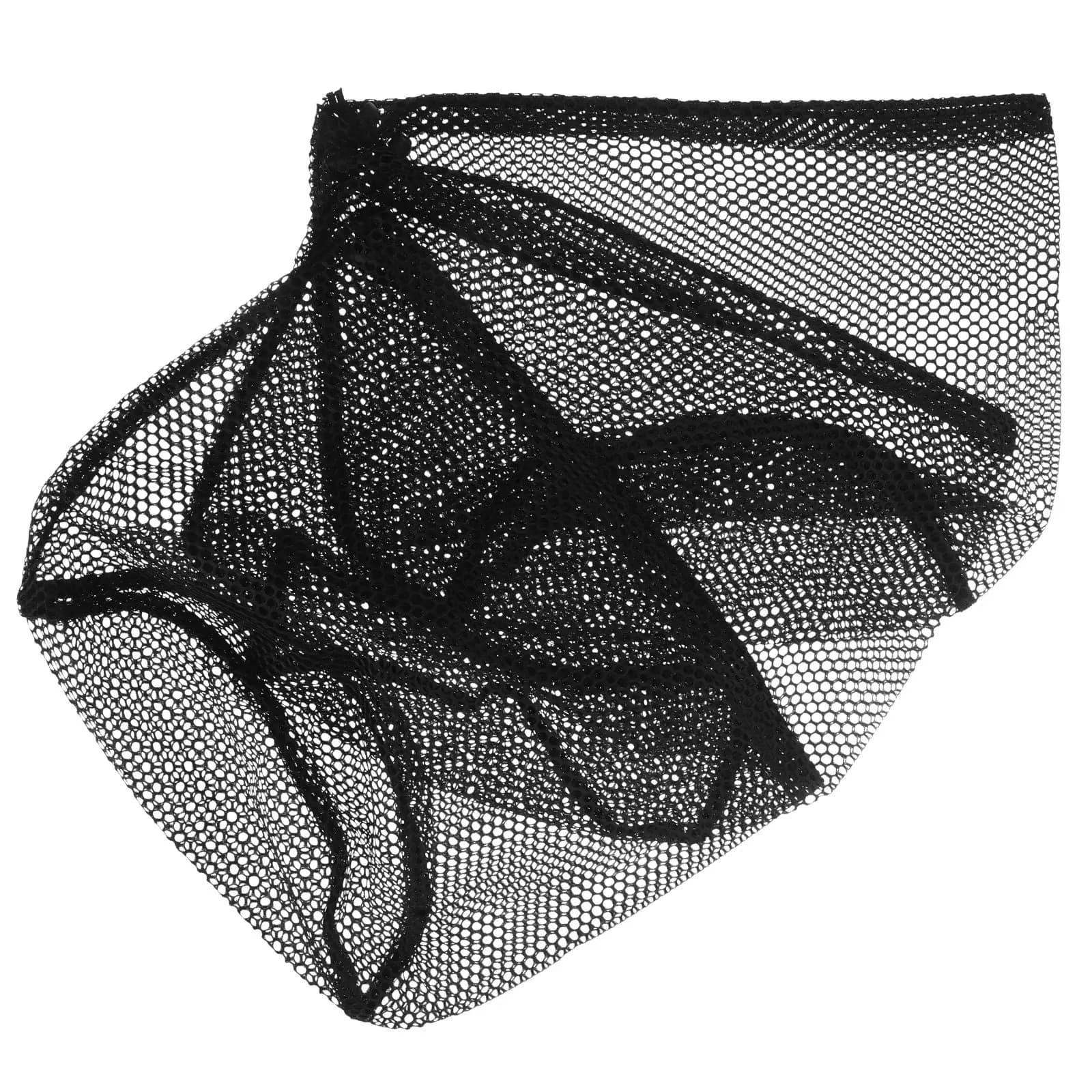 3Pcs Black Drawstring Mesh Laundry Bag Heavy Duty Large Size for Washing Bras Delicates Clothes Storage Home Dorm Travel Use