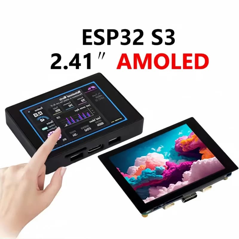 Scheda di Sviluppo ESP32 S3 con Display AMOLED da 2,41 Pollici 600x450 Touchscreen per Arduino LVGL LX7 Dual Core con Supporto WiFi/Bluetooth