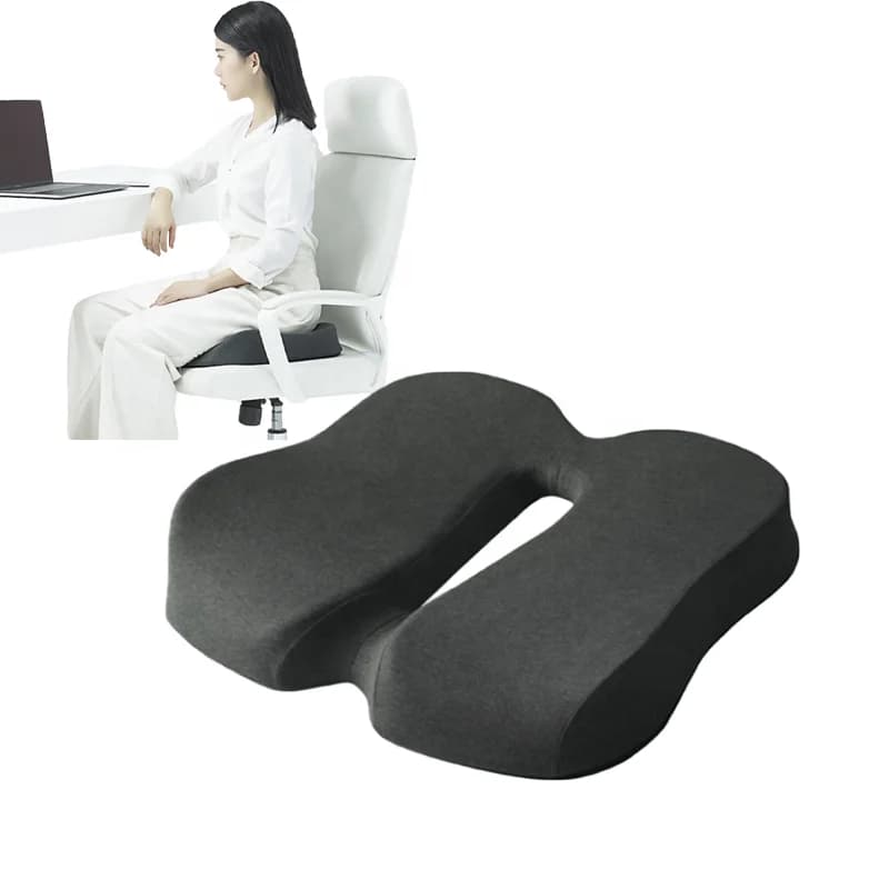 Cuscino in Memory Foam per Sollievo del Sedere, Lombare, Ischiogambieri e Fianchi, Riduce la Fatica per Sedia