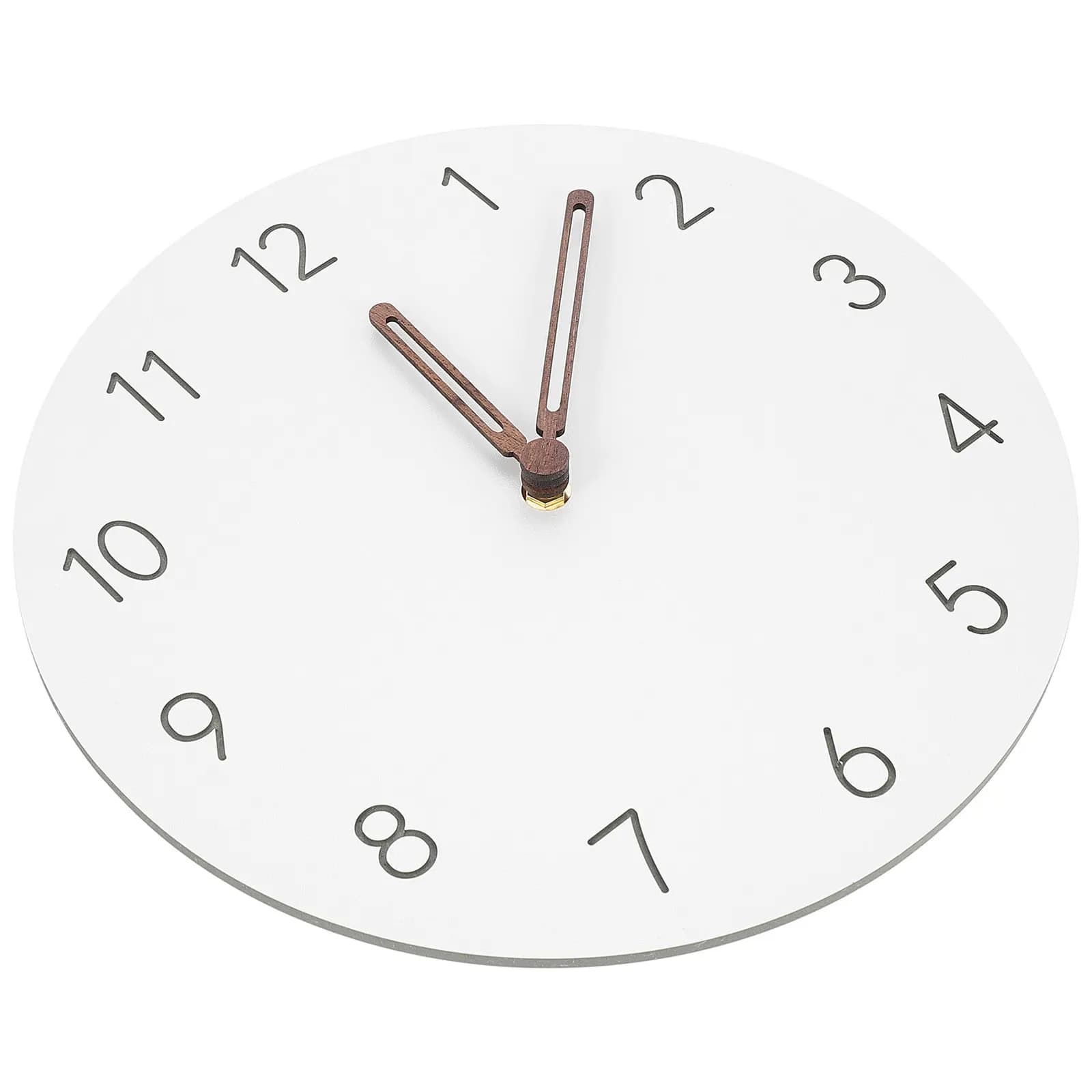 Orologio da Parete al Quarzo Rotondo Silenzioso a Batteria, Design Moderno per Soggiorno, Camera da Letto, Ufficio, Stile Legno