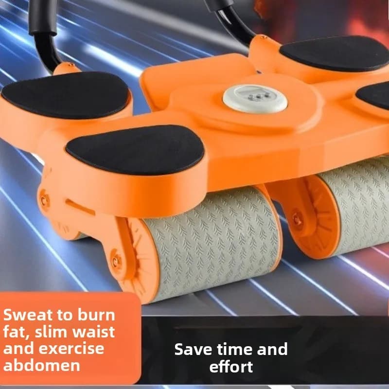 Four Wheel Abdominal Health Wheel Elbow Support Automatic Rebound Waist Roll Up Lazy Muscle Training Tool Ab Rollers Fitness