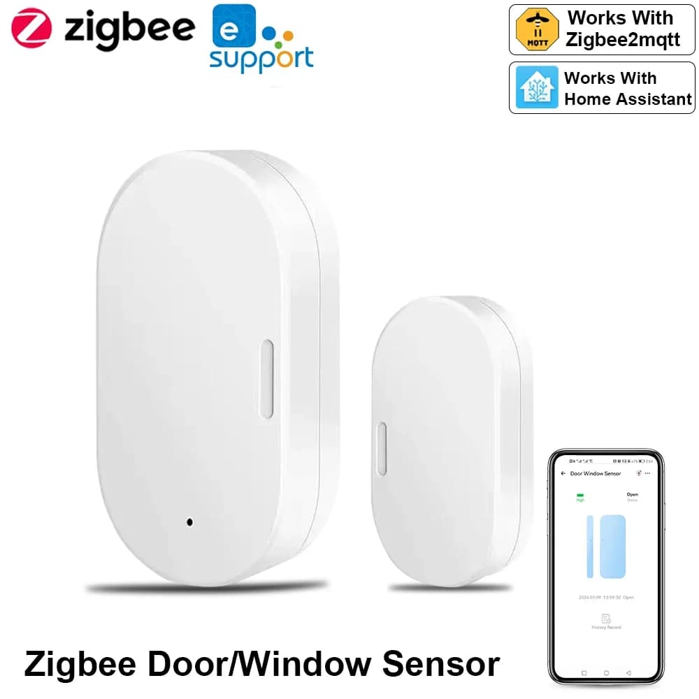Ewelink Zigbee Sensore porta Finestra magnetica wireless Rilevatore allarme aperto chiuso Funziona con Zigbee2MQTT Alexa Google Need Gateway