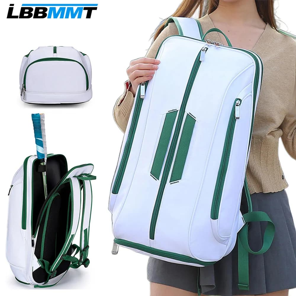 Borsa da tennis da spiaggia multiuso per zaino sportivo convertibile con scomparto per scarpe, custodia per laptop, gancio per recinzione
