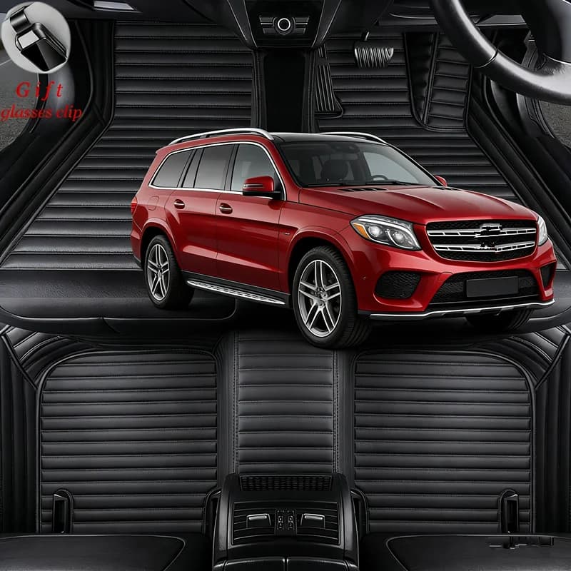 Tappetini Auto Personalizzati per Mercedes GLS 450/500/550/63 AMG X166 X167 6/7 Posti 2016-2026, Coperture per Tappeti, Guida a Sinistra/Destra