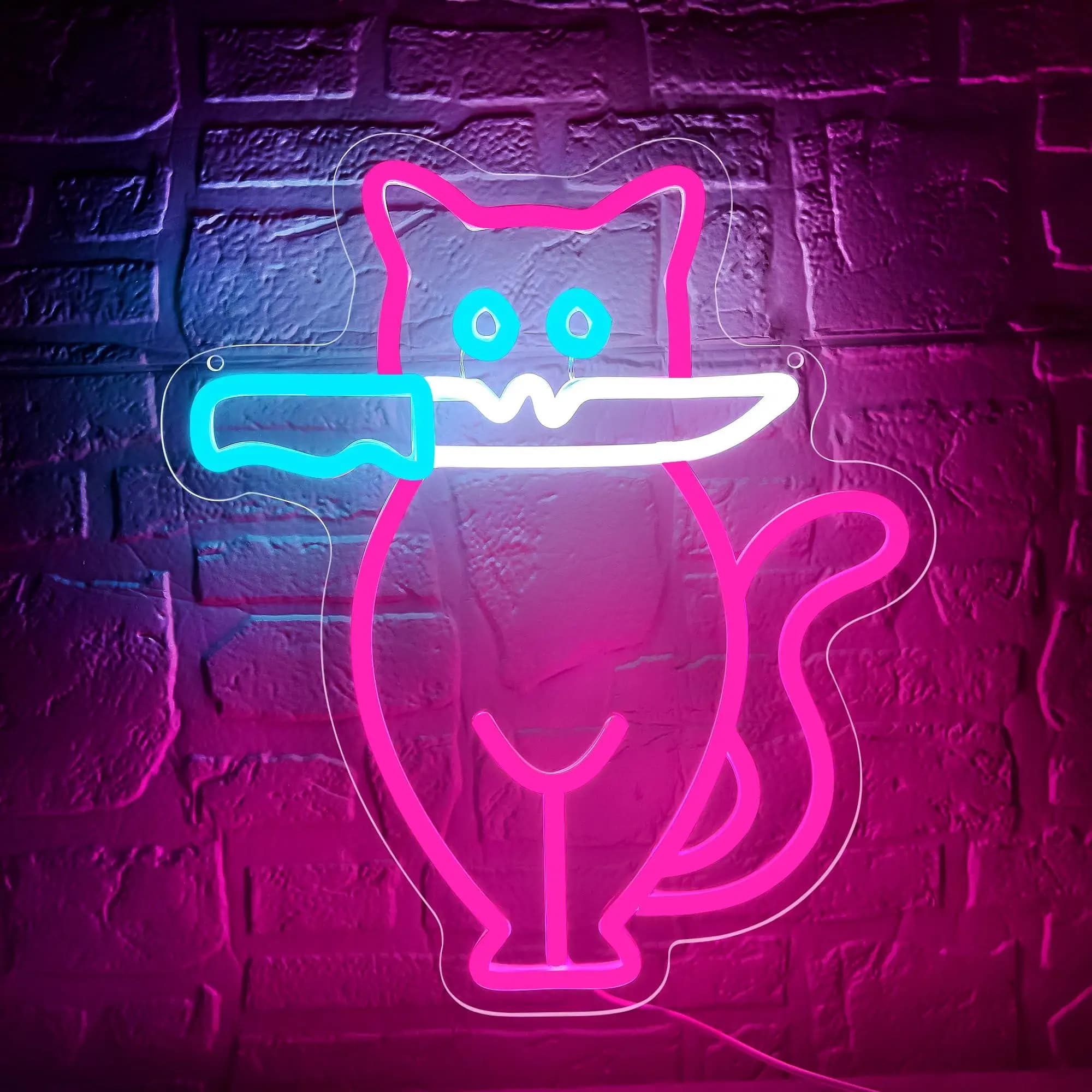 Insegna al Neon a Forma di Gatto, Luci al Neon USB Dimmerabili per Man Cave, Zoo, Negozio di Animali, Camera da Letto, Decorazioni per Feste, Regali di Halloween e Compleanno