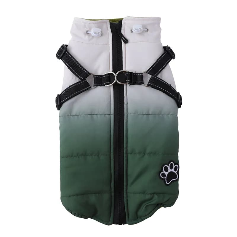 Giacca invernale calda per cani da compagnia con cerniera per imbracatura vestiti per cani da compagnia per il freddo per cani di piccola taglia cappotto Chihuahua abbigliamento abiti