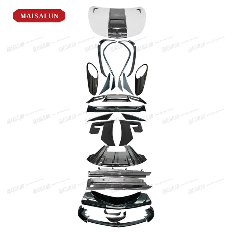 Factory Hot Selling Carbon Fiber Body Kit Car Accessories for GT to PRO Style Front Lip Rear Diffuser Spoiler Hood Body