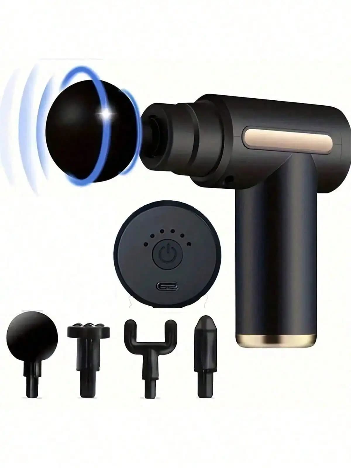 2026 High Power Muscle Relaxer - Rechargeable Deep Fabric Massage Gun with 4 heads/7 heads to relieve the full body, rechargeable