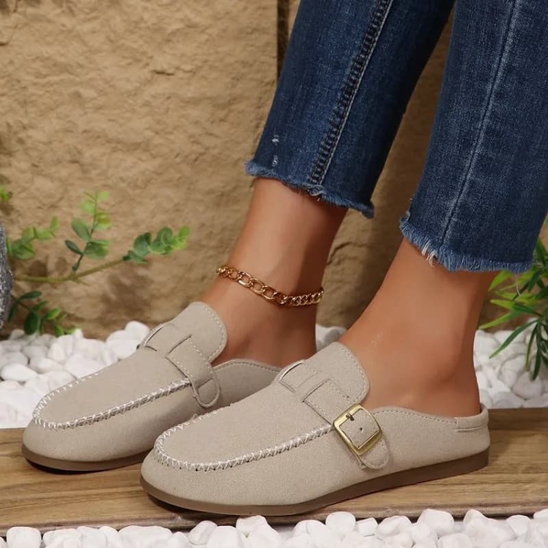 Nuove Ciabatte Casual da Donna con Punta Chiusa, Sandali Estivi da Esterno in Flanella per Coppia, Comodi e Antiscivolo