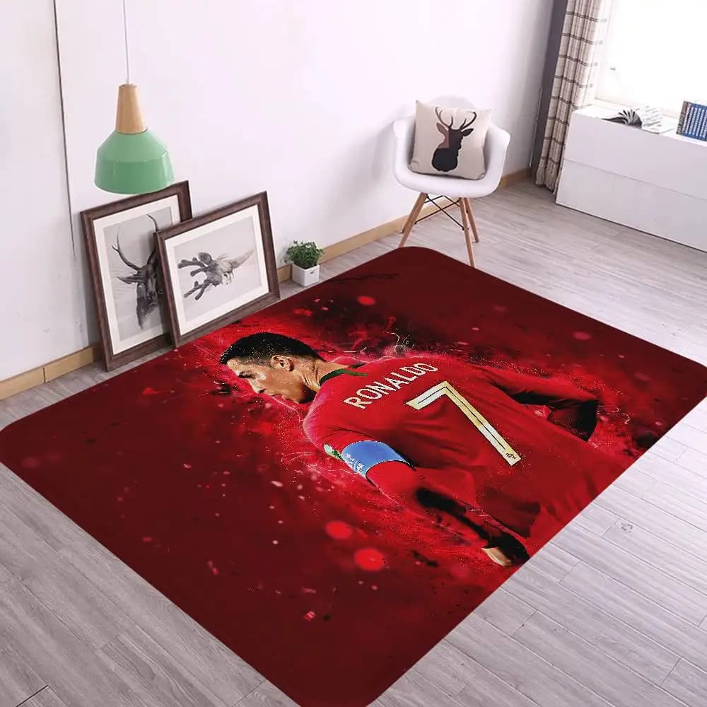FOOTBALL Cr7 R-Ronaldo Tappetino INS Stile Morbido Camera da letto Pavimento Casa Lavanderia Tappetino antiscivolo Tappeti per la casa