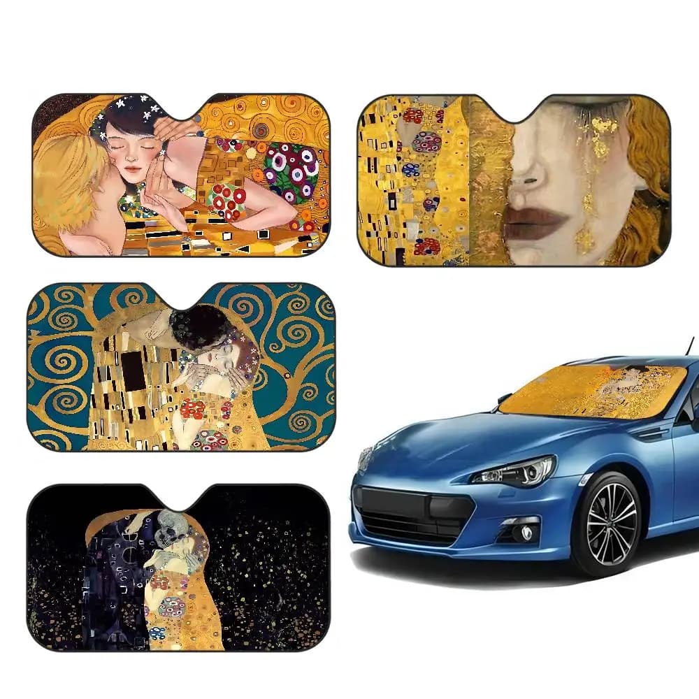 Parasole per Parabrezza Gustav Klimt The Kiss per Auto, SUV, Camion - Accessorio Protettivo per Finestrino Anteriore