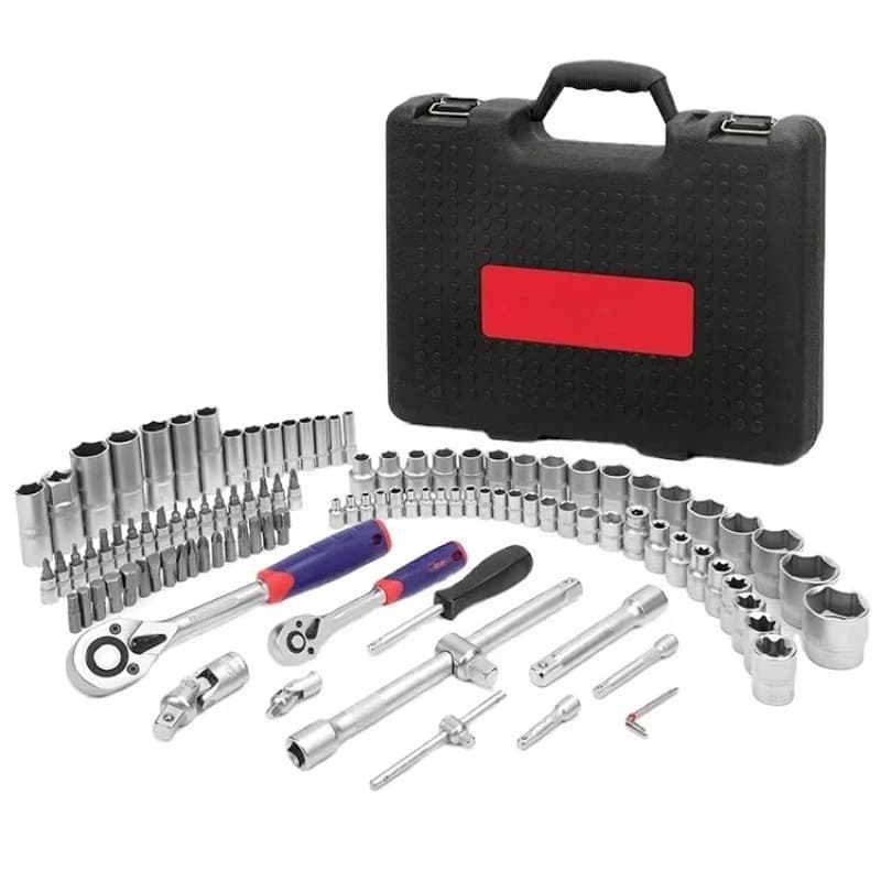 Set Professionale di 108 Pezzi di Chiavi a Bussola da 1/2 e 1/4 di Pollice, Flessibile e Universale per Auto