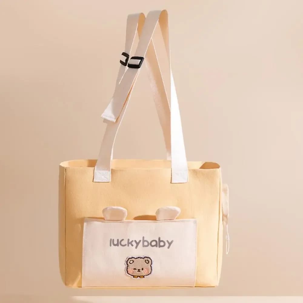 Fold-Flat Canvas Cat Travel Handbag Skew-Straddle Carrier Large-Capacity Breathable Mesh Outdoor Pet Tote for Cats Dogs
