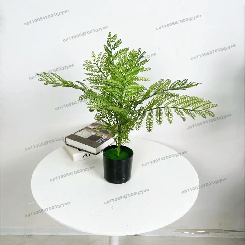 Jacaranda Artificial Green Plant Floor-to-ceiling Potted Biomimetic Plant Ornament Indoor Living Room Decor Bonsai Fake Tree