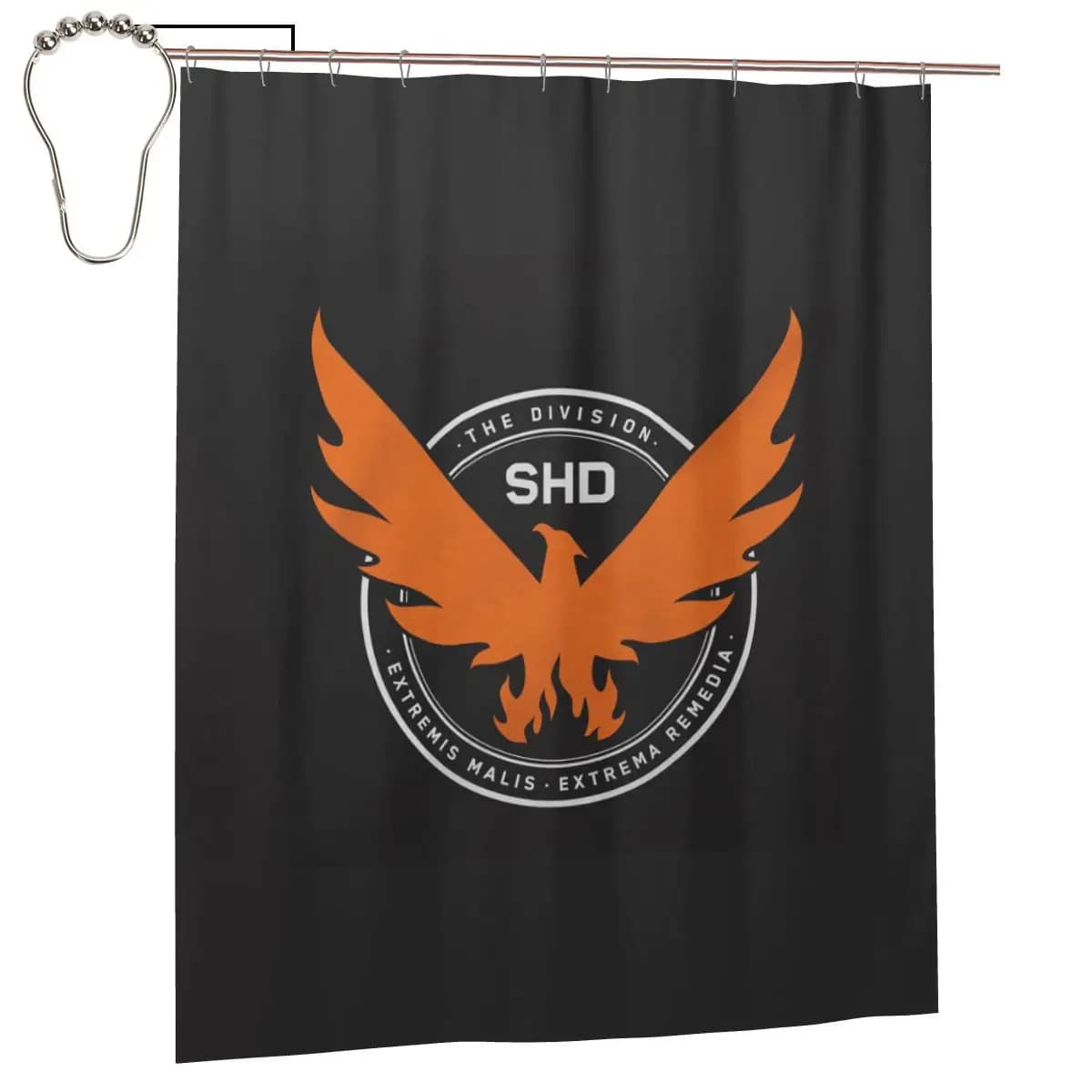 The Division Shd Strategic Homeland Division Tenda da doccia per bagno in poliestere impermeabile con ganci