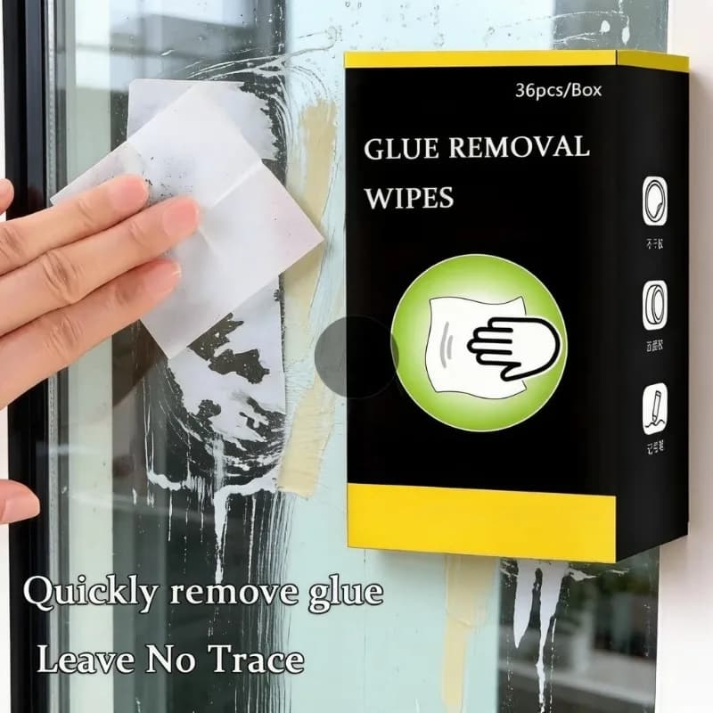 One-time tape removal wet wipes - suitable for double-sided tape, foam glue, easily remove adhesive marks on the surface