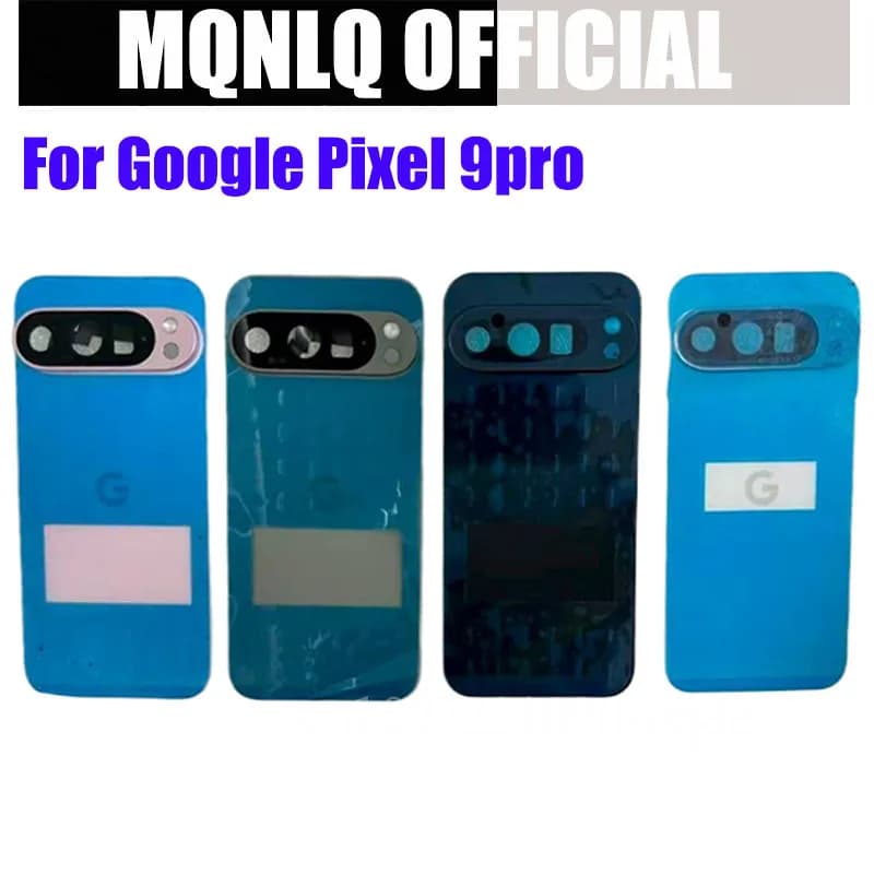 Pixel9Pro Battery Cover For Google Pixel 9pro Pixel9 Pro 5G GR83Y Rear Door Housing Panel Repair Replacement Parts + Camera Lens