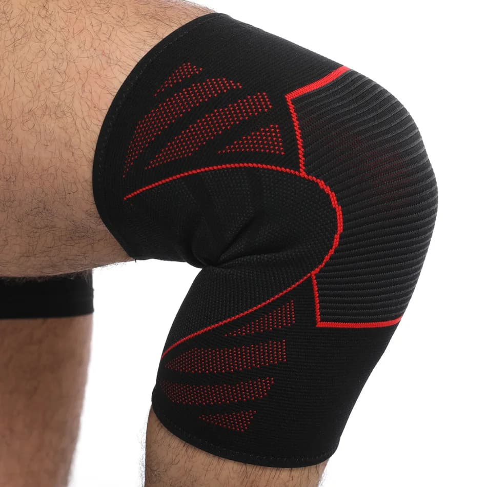 Supporto Professionale per Ginocchio, Fascia Compressiva Antiscivolo in Silicone, Ginocchiera per Dolori al Ginocchio e Lesioni al Menisco