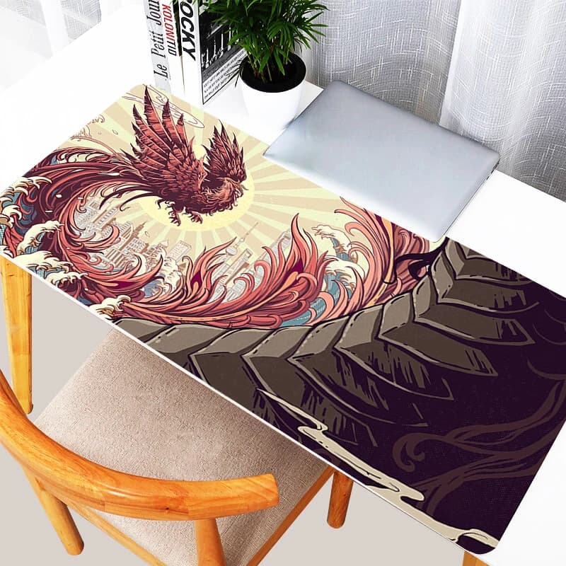 Tappetino per mouse Anime Cinese Phoenix Bird Tappetino per mouse desktop esteso 900x400 Tappetino per mouse Laptop Stampa HD Tappetino per tastiera Kawaii