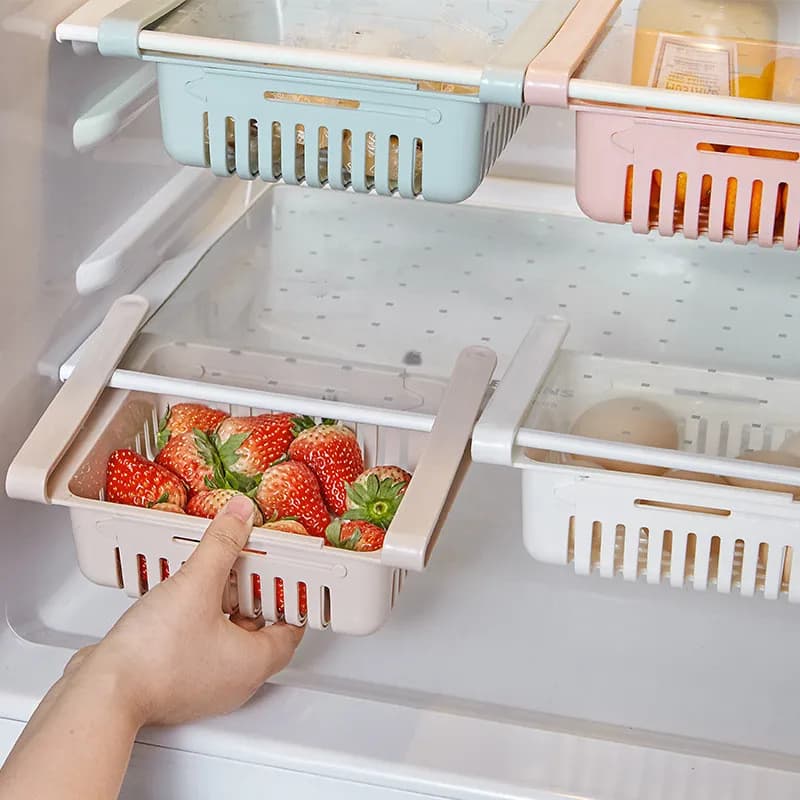 Kitchen Hanger Organizer, Refrigerator, Eggs, Fruit, Storage Box, Drawer Baskets, Kitchen Accessories, Refrigerator Shelf