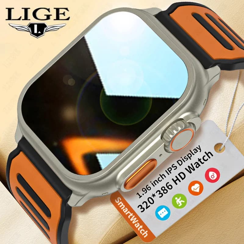 LIGE Smartwatch Military Luxury for Men, Health Monitoring, BT HD Calls, Fitness Watch, Waterproof, For Women, Android 2026