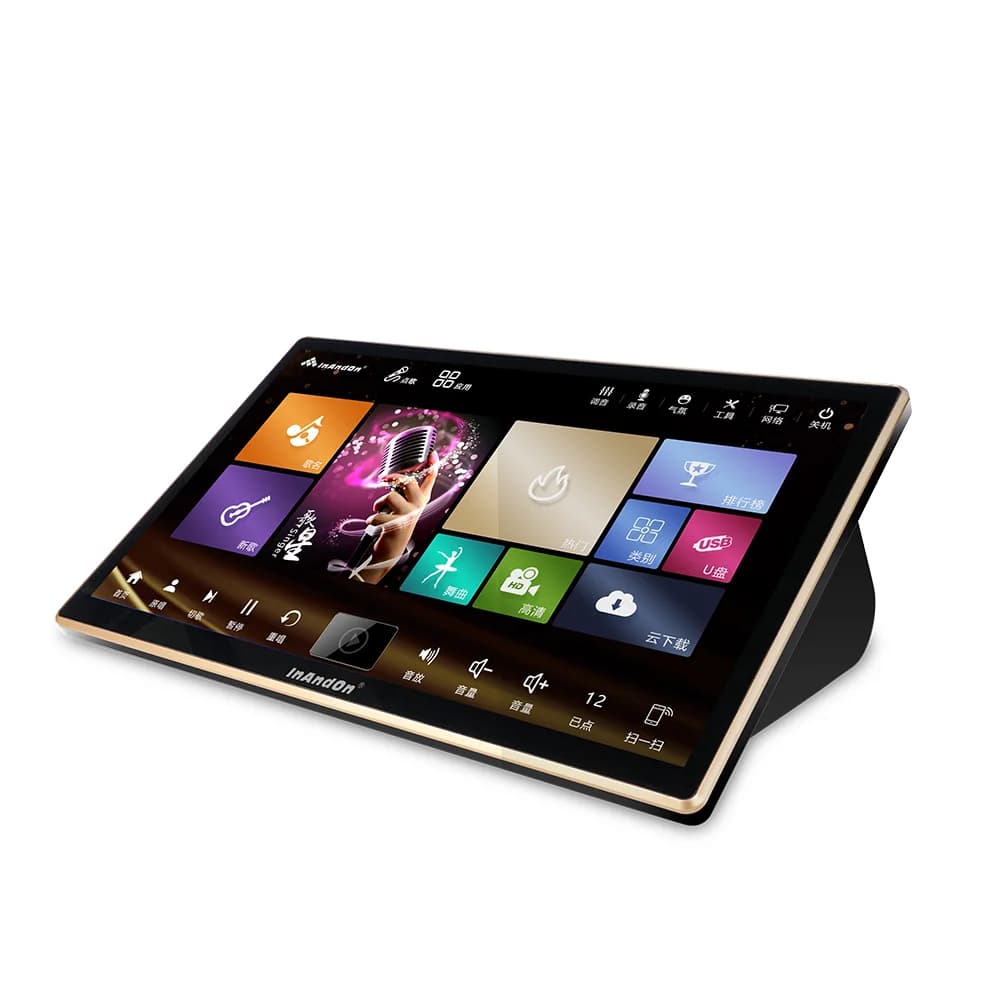 18.5'' Chinese Karaoke Machine with Touch Screen 4TB KTV Professional Karaoke System WiFi Portable Karaoke Set Player