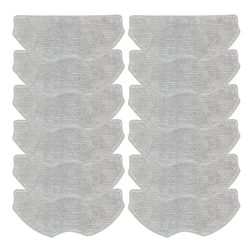 KEOL-Mop Cloth Replacement For Ropvacnic S1/Tipdiy G90/V75S/ VIPSUN Z1 Vacuum Cleaner Parts Microfiber Mop Pads 12PCS