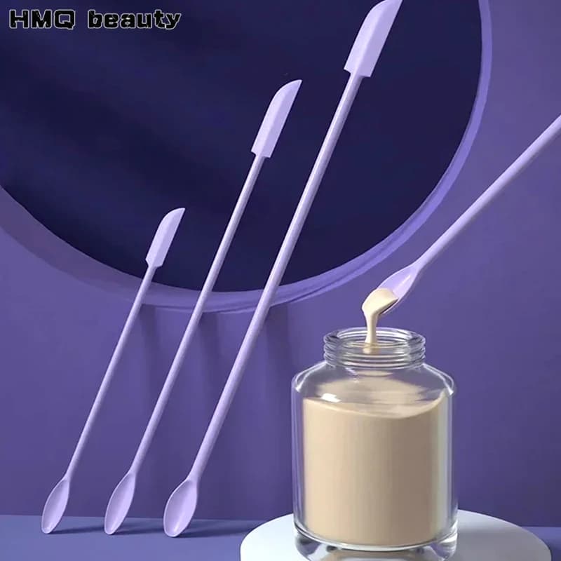3 pezzi raschietto in silicone pennelli per trucco set mini morbido cosmetico cucchiaio da scavo cucchiaio per raschiare marmellata pennello per maschera per il viso accessori per il trucco