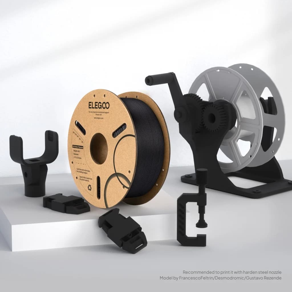 ELEGOO Filament PLA CF in Carbon Fiber 1.75mm 2KG/5KG/10KG for USA/EU