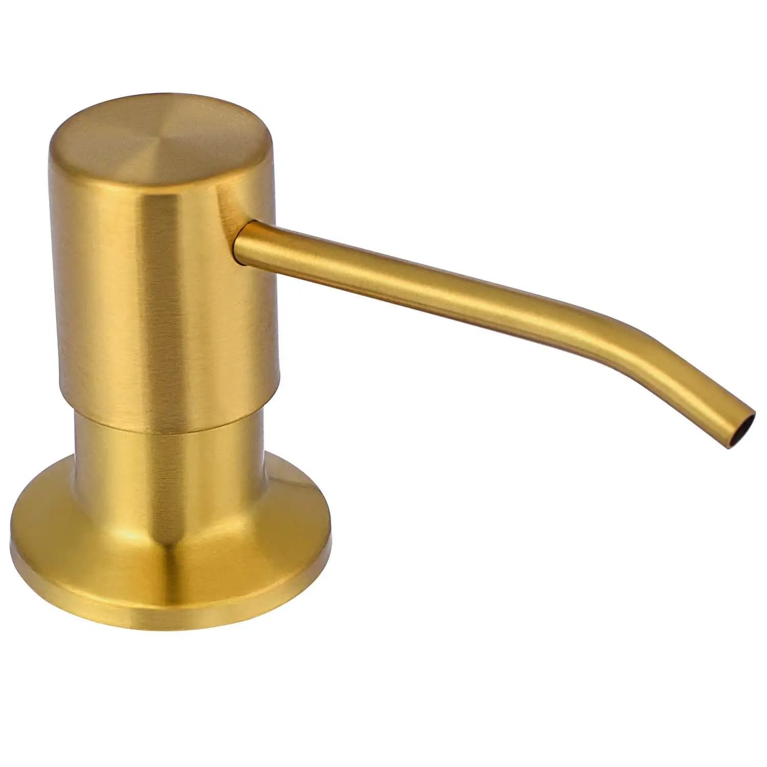 Dispenser di sapone per lavello da cucina, testa della pompa in acciaio inossidabile Premium tubo filettato da 200ML ponte spesso in granito